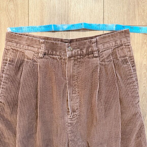 VTG Eddie Bauer Womens Wide Whale Corduroy Pants Sz 12 Pleated Baggy Classic 90s - Picture 6 of 9
